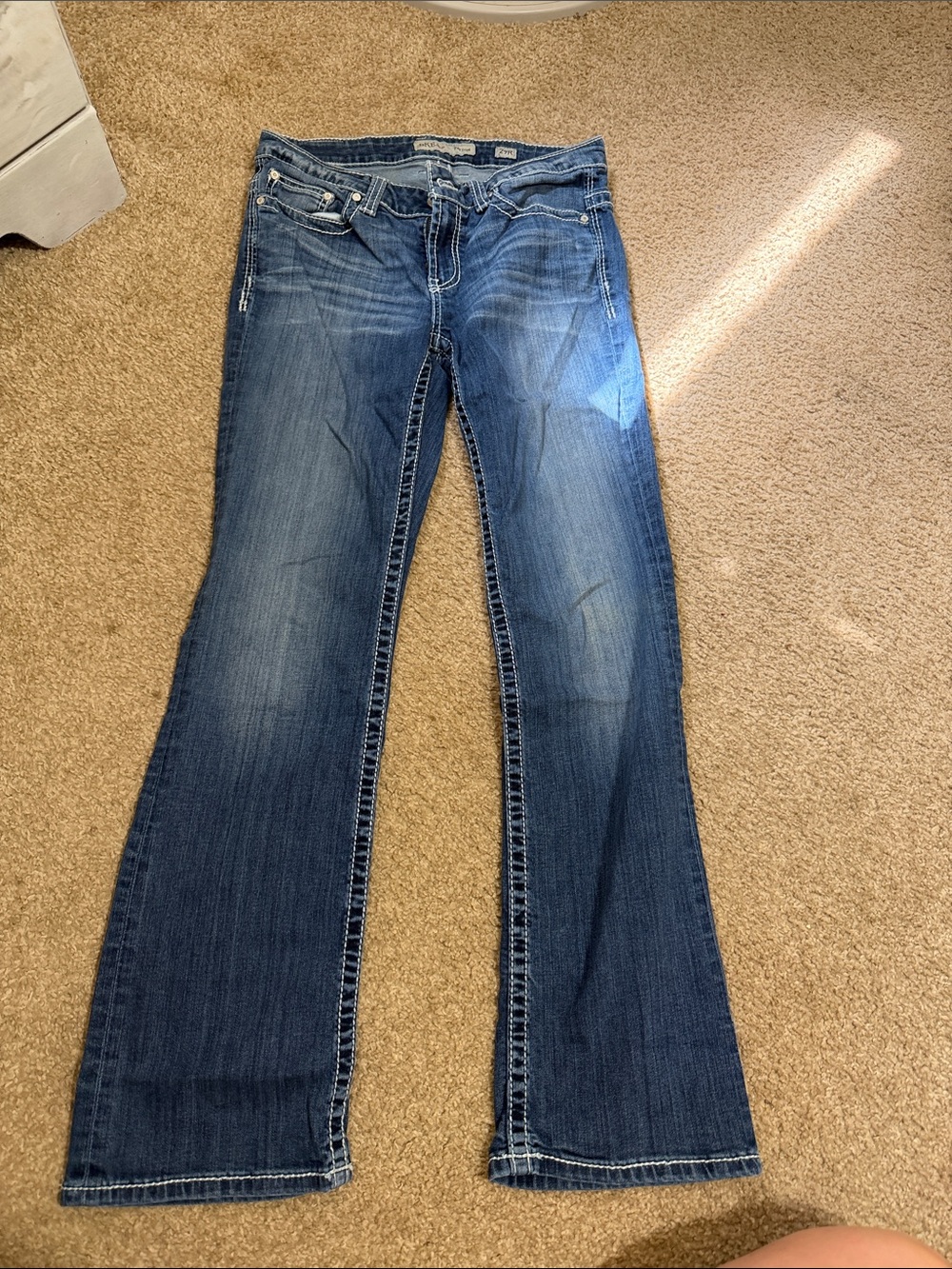BKE Women's Dark Blue Flare Jeans